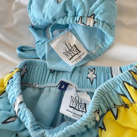 Bart Simpson Matching Set Custom Made 1990s Quilt Rework Size S - Picture 9 of 10